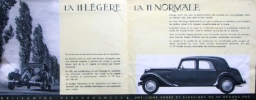 Citroen 11 - 15 CV Traction Avant Modelprogram 1953 Carbrochure (10112)